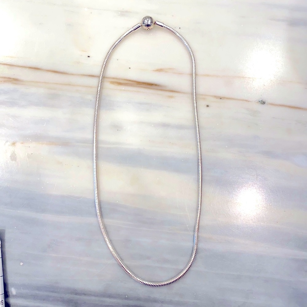 Pandora Round Clasp 17.5 Silver Necklace